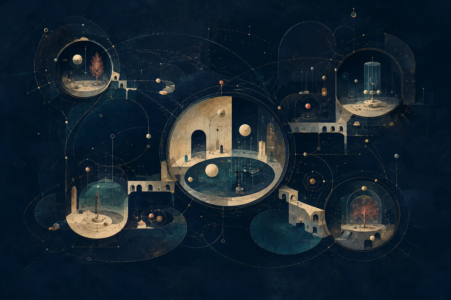 Arquitectura de espacios experimentales conectados en un campo común